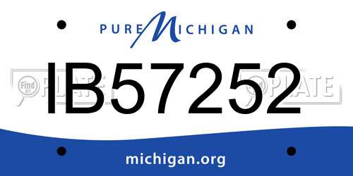 IB57252 Michigan License Plate
