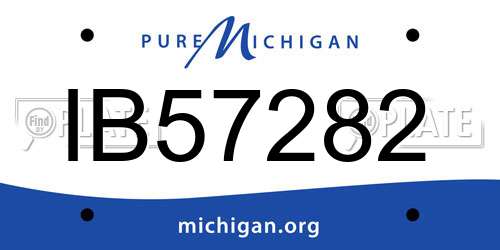 IB57282 Michigan License Plate