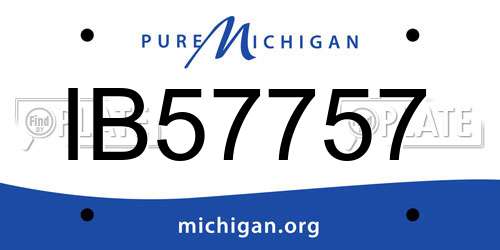 IB57757 Michigan License Plate