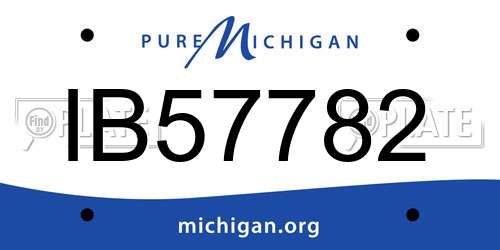 IB57782 Michigan License Plate