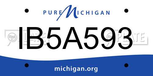 IB5A593 Michigan License Plate