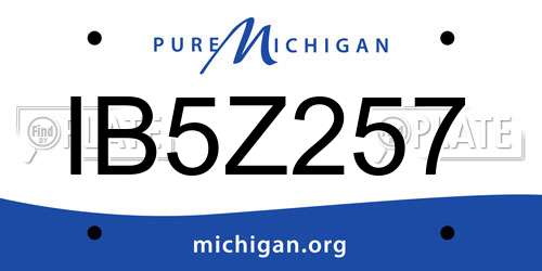 IB5Z257 Michigan License Plate