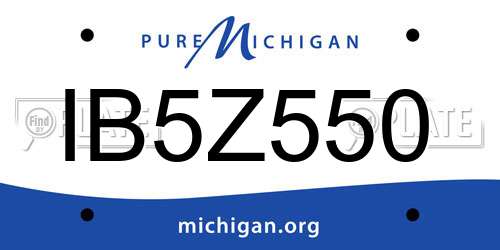 IB5Z550 Michigan License Plate