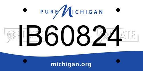 IB60824 Michigan License Plate