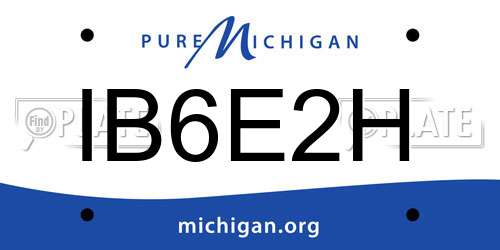 IB6E2H Michigan License Plate