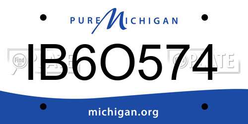 IB6O574 Michigan License Plate