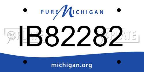 IB82282 Michigan License Plate