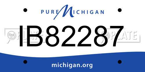 IB82287 Michigan License Plate