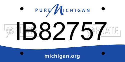 IB82757 Michigan License Plate