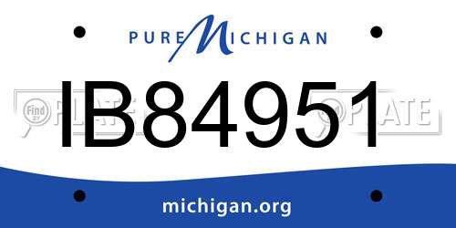 IB84951 Michigan License Plate