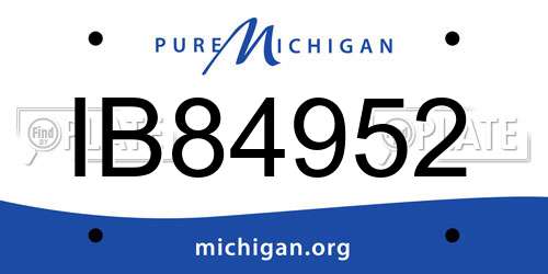 IB84952 Michigan License Plate