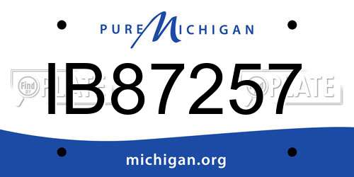 IB87257 Michigan License Plate