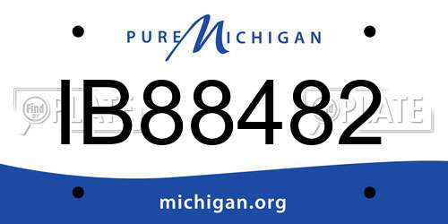 IB88482 Michigan License Plate