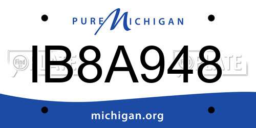 IB8A948 Michigan License Plate