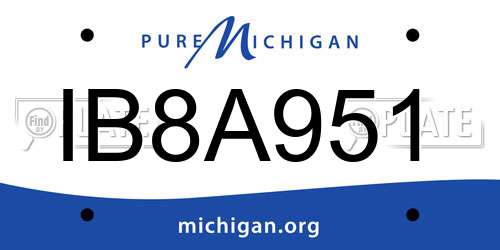 IB8A951 Michigan License Plate