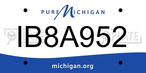 IB8A952 Michigan License Plate
