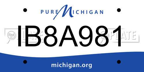 IB8A981 Michigan License Plate