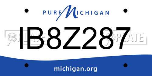 IB8Z287 Michigan License Plate