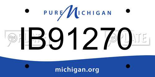 IB91270 Michigan License Plate