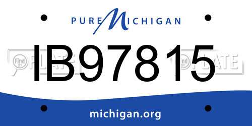 IB97815 Michigan License Plate