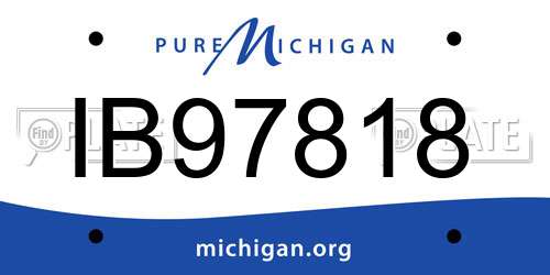 IB97818 Michigan License Plate