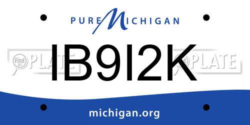 IB9I2K Michigan License Plate
