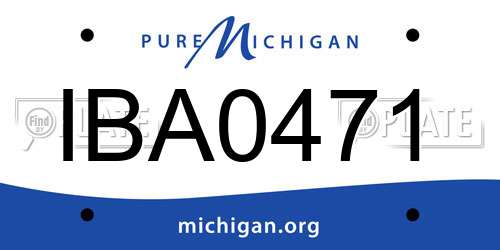 IBA0471 Michigan License Plate