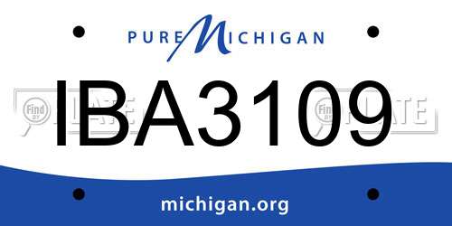 IBA3109 Michigan License Plate