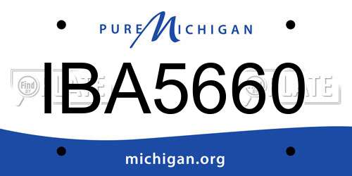 IBA5660 Michigan License Plate