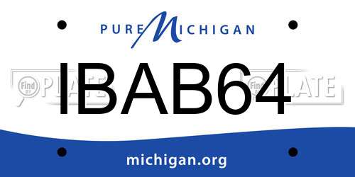 IBAB64 Michigan License Plate