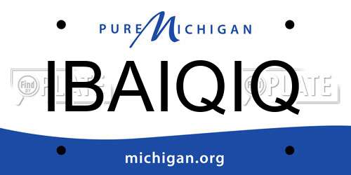 IBAIQIQ Michigan License Plate