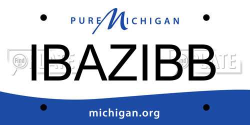 IBAZIBB Michigan License Plate