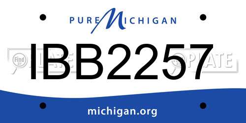 IBB2257 Michigan License Plate