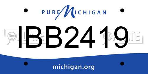 IBB2419 Michigan License Plate