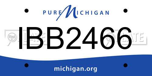 IBB2466 Michigan License Plate