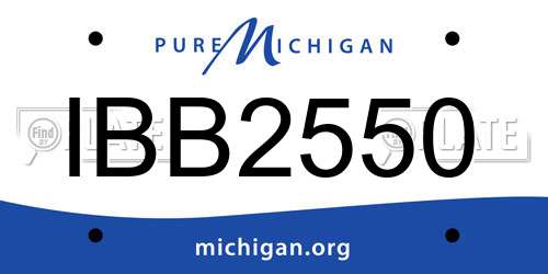 IBB2550 Michigan License Plate