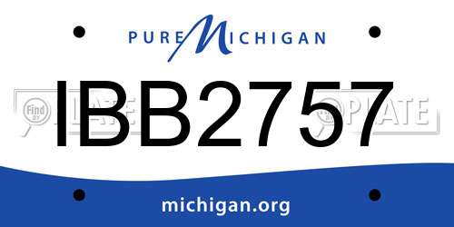 IBB2757 Michigan License Plate
