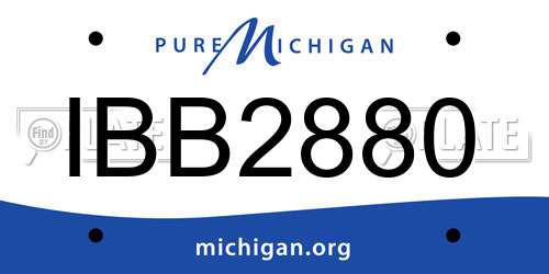 IBB2880 Michigan License Plate