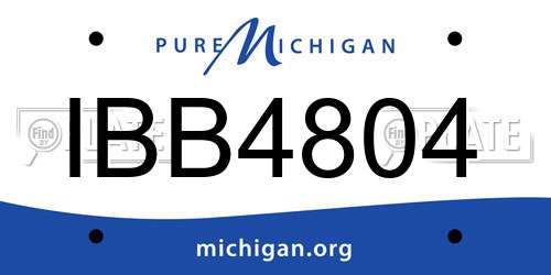 IBB4804 Michigan License Plate