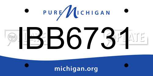 IBB6731 Michigan License Plate