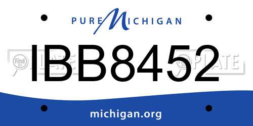 IBB8452 Michigan License Plate