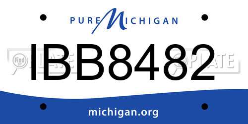 IBB8482 Michigan License Plate