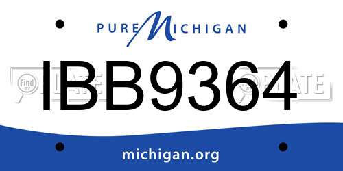 IBB9364 Michigan License Plate