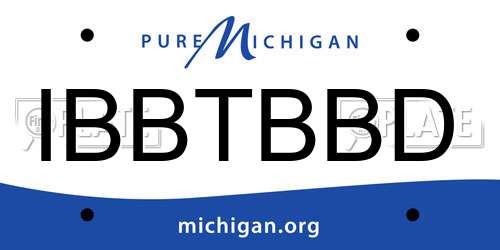 IBBTBBD Michigan License Plate