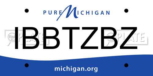 IBBTZBZ Michigan License Plate