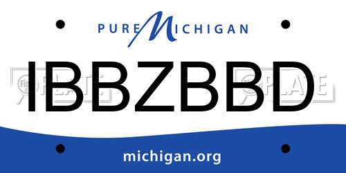 IBBZBBD Michigan License Plate