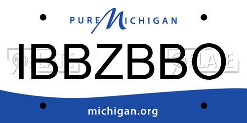 IBBZBBO Michigan License Plate