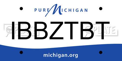 IBBZTBT Michigan License Plate