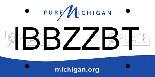 IBBZZBT Michigan License Plate