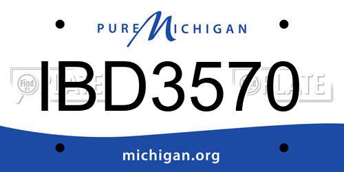 IBD3570 Michigan License Plate
